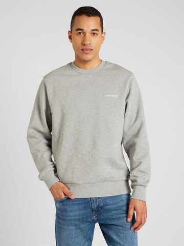 Sweat-shirt Carhartt WIP en gris : devant