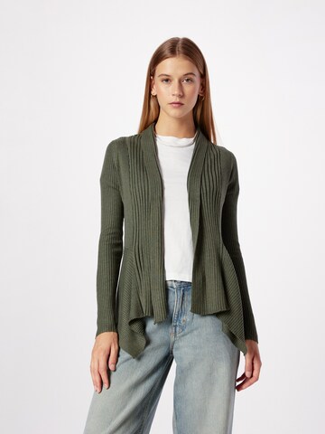 ESPRIT Knit Cardigan in Green: front