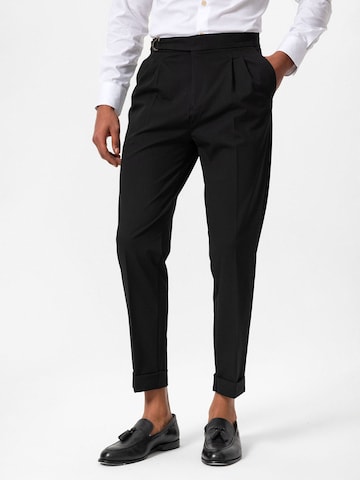 Effilé Pantalon à pince Antioch en noir : devant