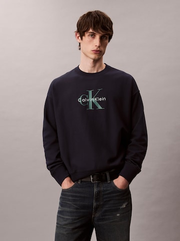Calvin Klein Jeans Mikina – modrá: přední strana