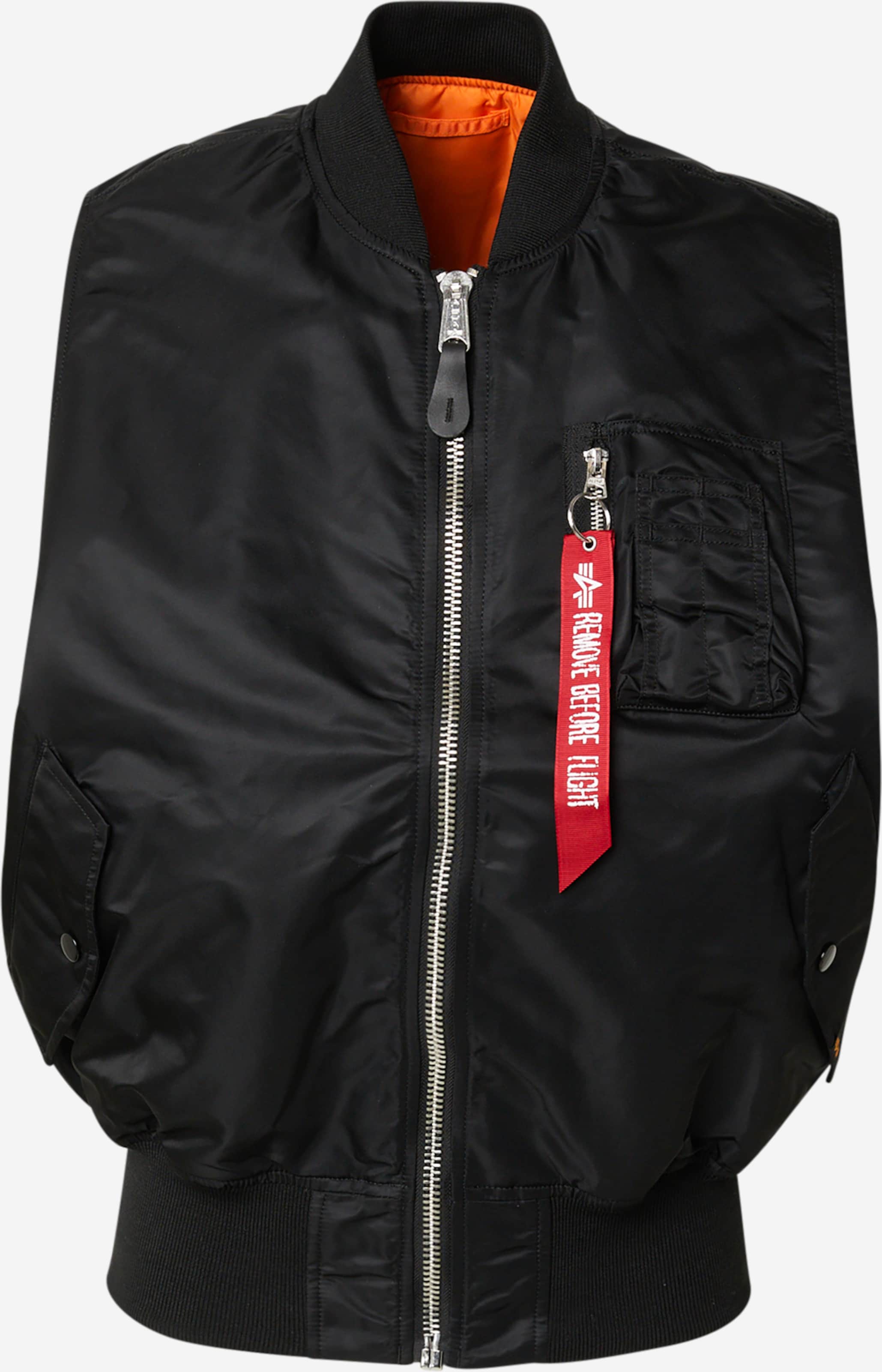 ALPHA INDUSTRIES Vest 'MA-1' in Black | ABOUT YOU