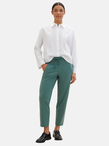 TOM TAILOR Tapered Broek in Groen