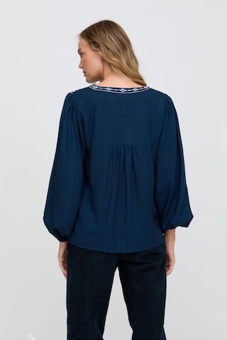 RAFFYA Blouse 'Baez Billowy' in Blue