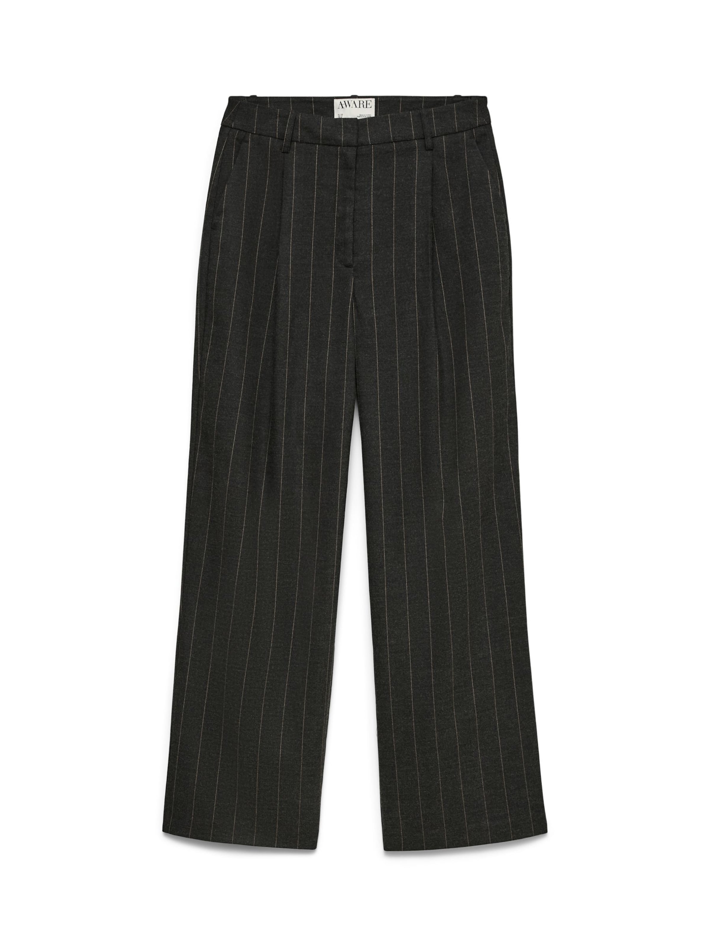 regular Pantaloni con pieghe di VERO MODA in grigio: frontale