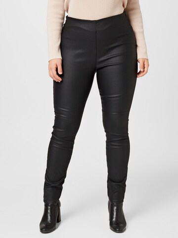 Slimfit Leggings 'CROCK' di ONLY Curve in nero: frontale