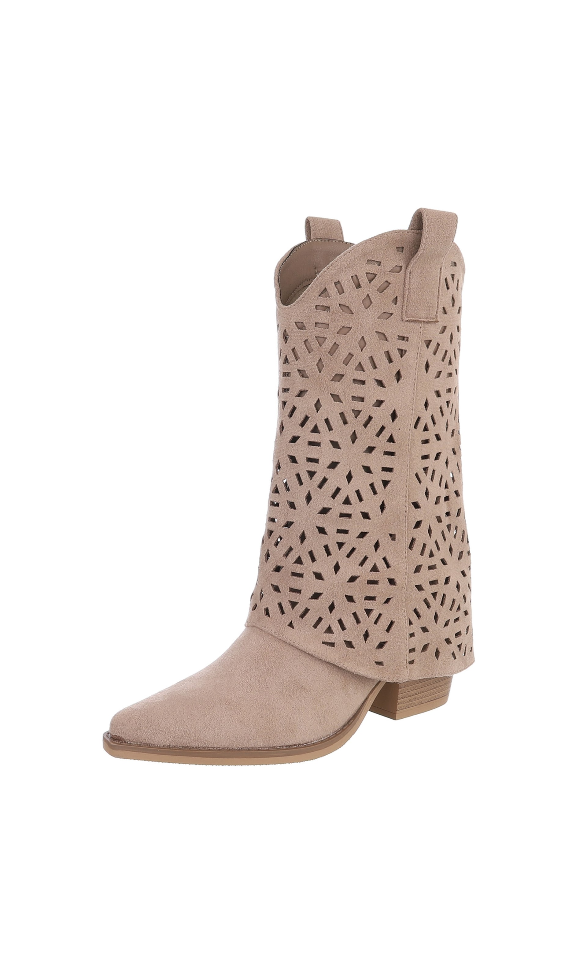 Ital-Design Cowboystiefel in Braun: Vorderseite