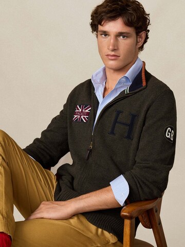 Hackett London Gebreid vest 'HERITAGE' in Groen