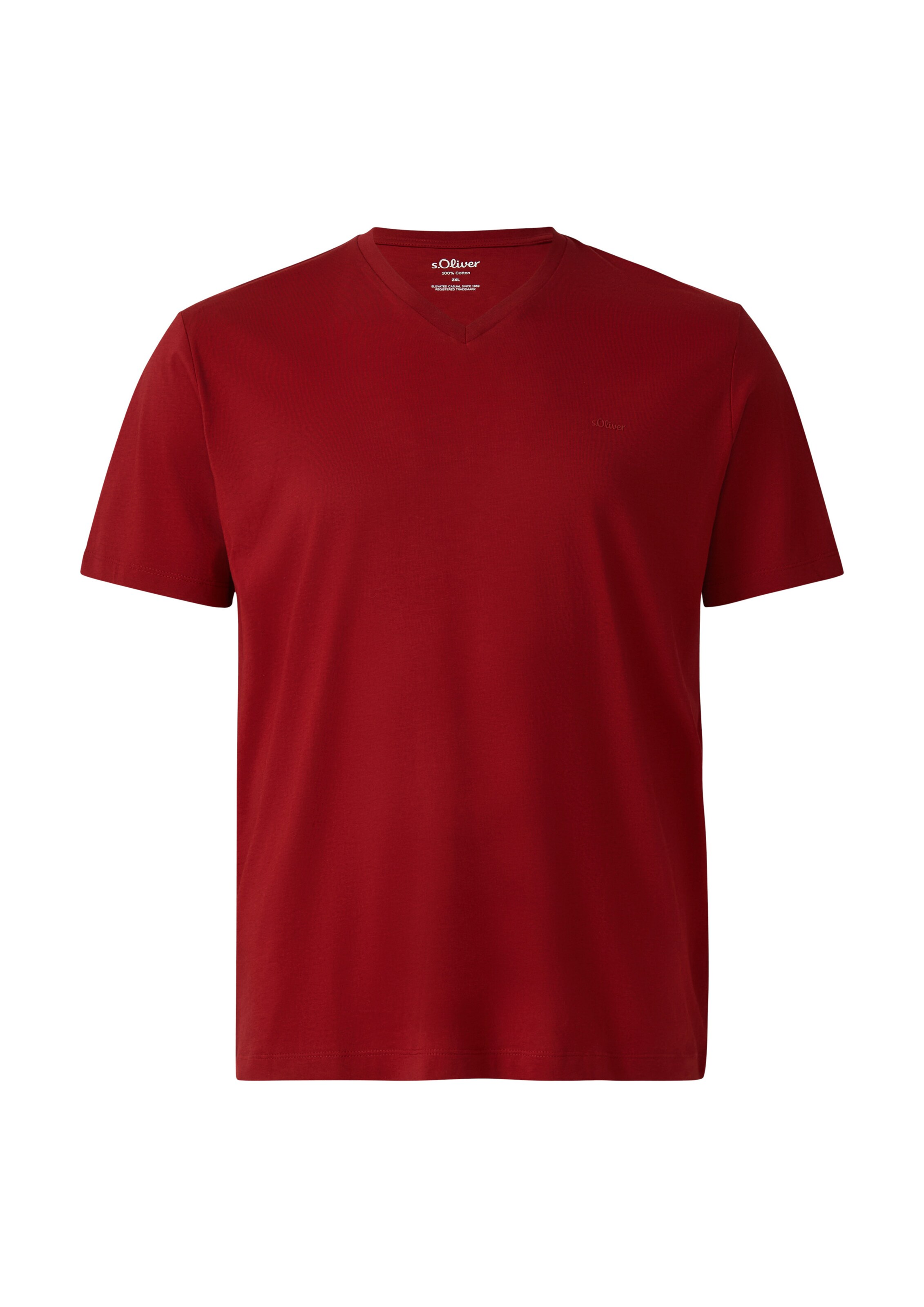 s.Oliver Men Big Sizes Shirt in Red: front