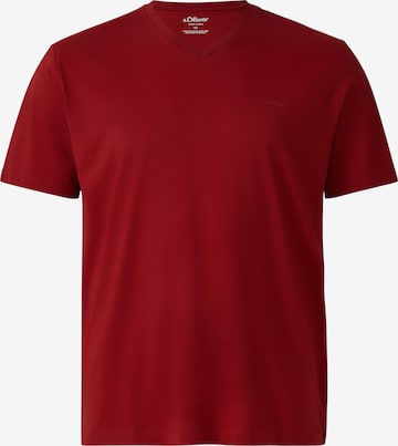 s.Oliver Men Big Sizes Shirt in Red: front