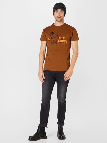 Derbe T-Shirt in Braun