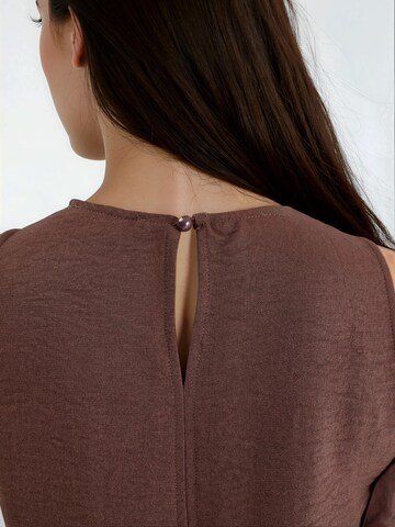 Hiccup Dress 'Linen Feel' in Brown