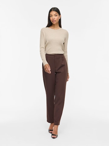 VILA Slimfit Broek 'VIClara' in Bruin