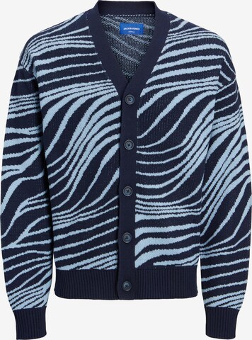 JACK & JONES Knit Cardigan 'Gabe' in Blue: front