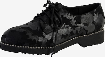 Chaussure à lacets Enza Nucci en noir : devant