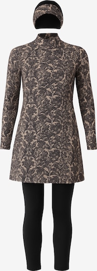 C&City Badeanzug 'Hijab' in taupe / schwarz, Produktansicht