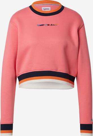 Tommy Jeans Sweatshirt in Roze: voorkant