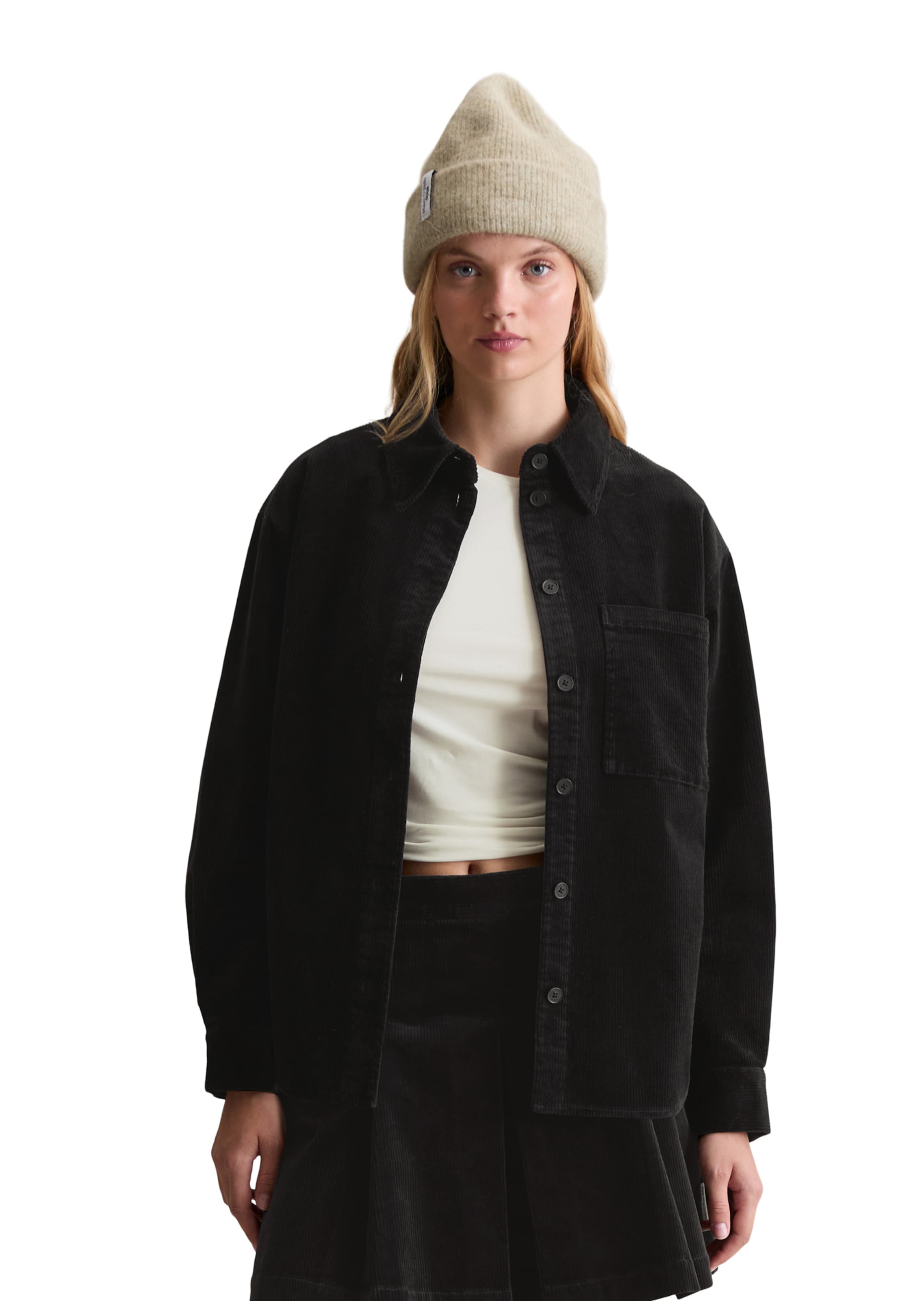 Marc O'Polo DENIM Bluse in Schwarz: Vorderseite