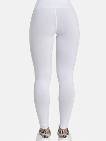 Evoni Slimfit Leggings 'aus Baumwolle mit hohem Bund'‌‌‌ in Weiß