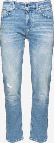 BOSS Slimfit Farkut 'Delaware' värissä sininen: etupuoli