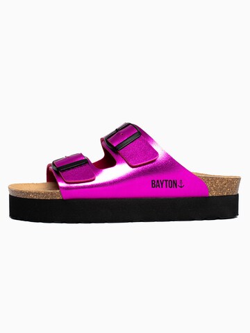 Bayton Mules 'Japet' in Pink: front