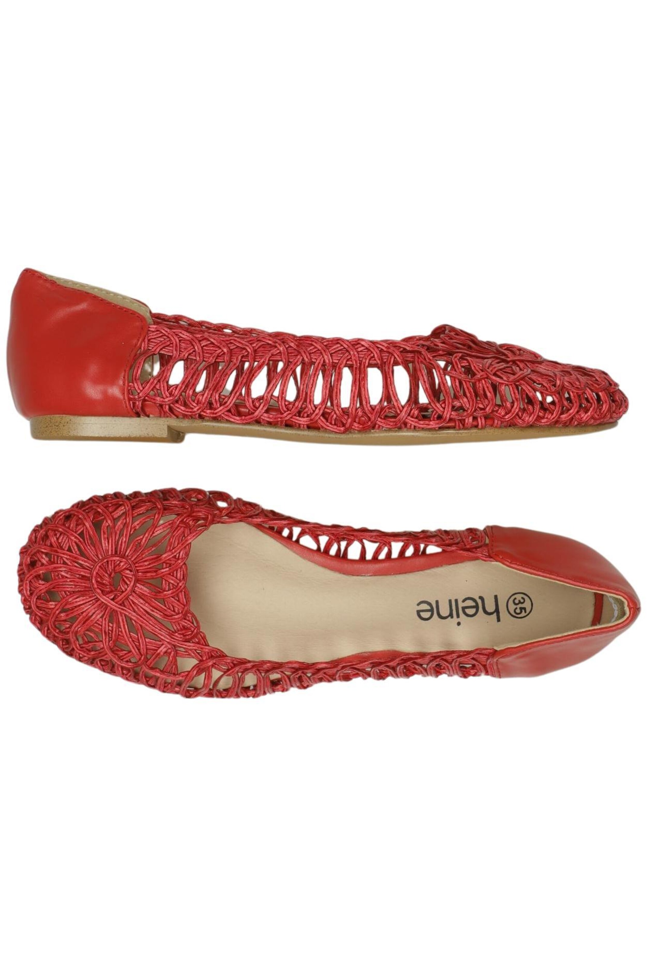 heine Flats & Loafers in 35 in Red: front