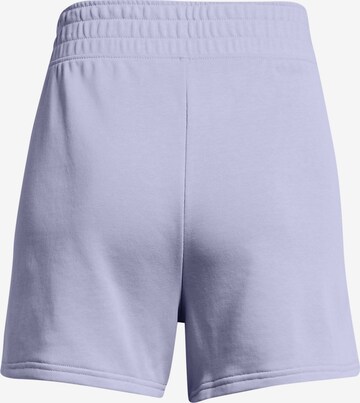 UNDER ARMOUR Skinny Workout Pants 'Rival Terry' in Purple