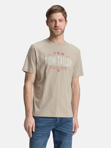 TOM TAILOR Shirt in Beige: voorkant