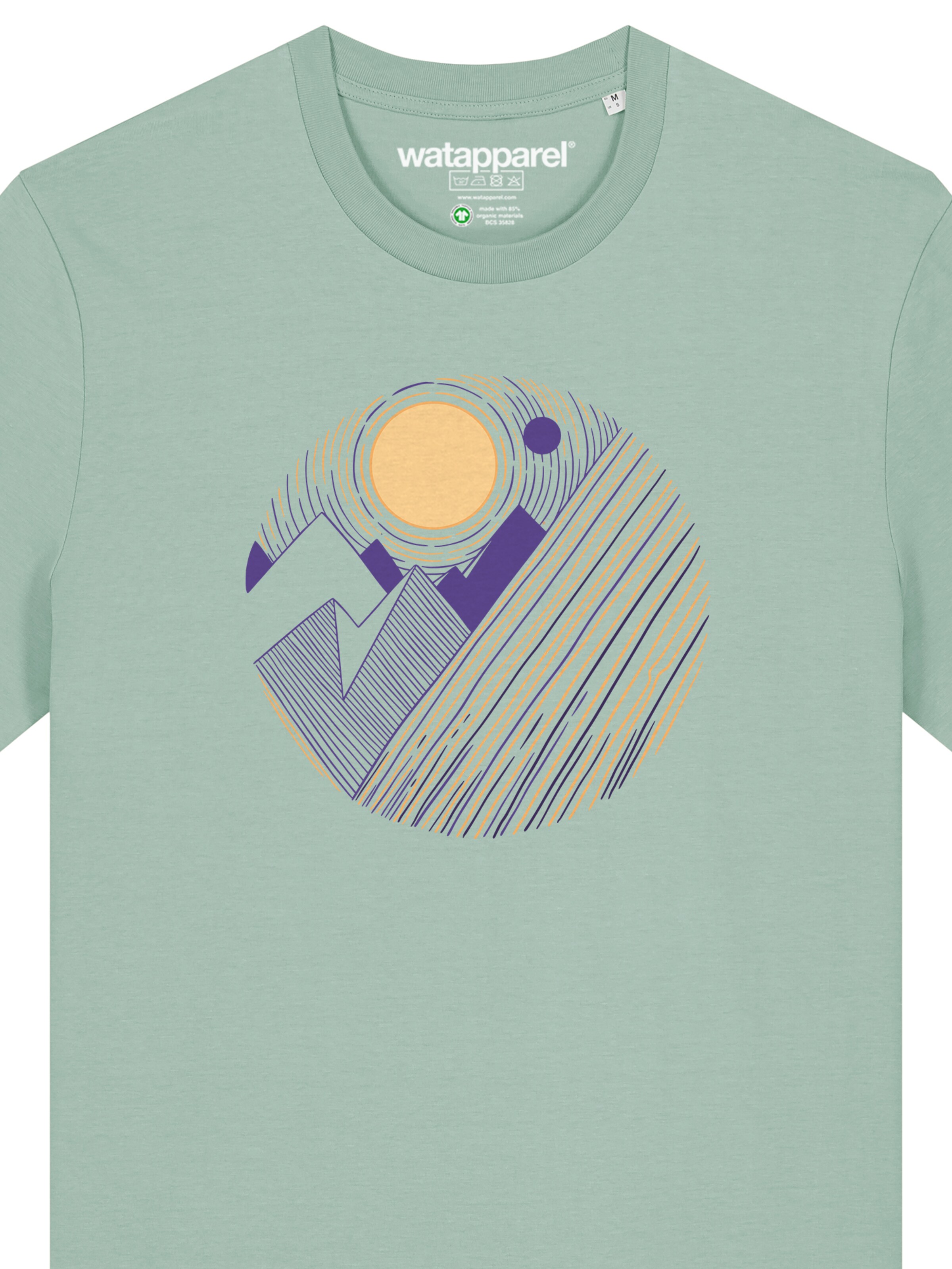 Maglietta 'Geometric Landscape 3' di Watapparel in verde