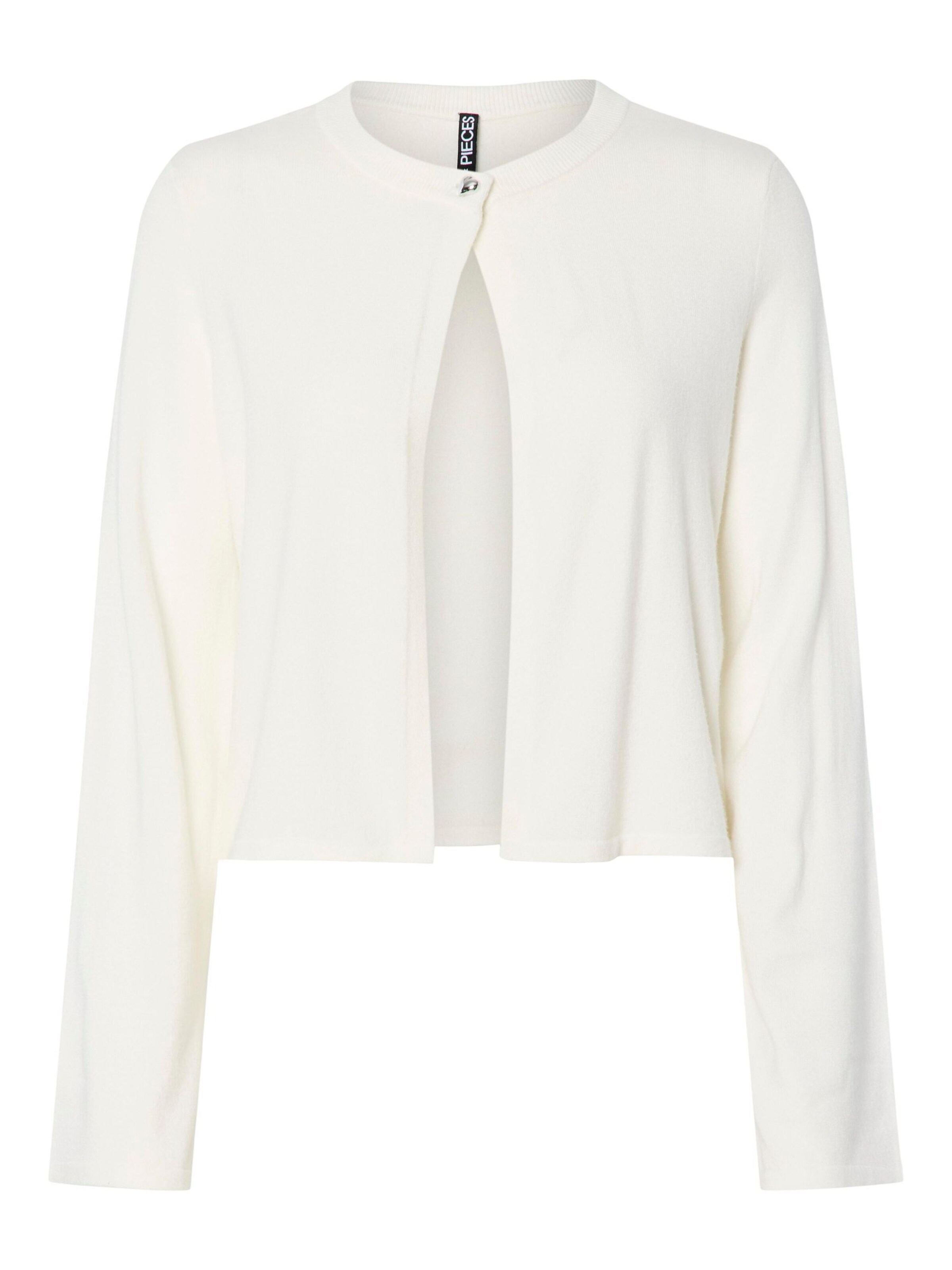 PIECES Cardigan 'PCORINA' i hvid: forside