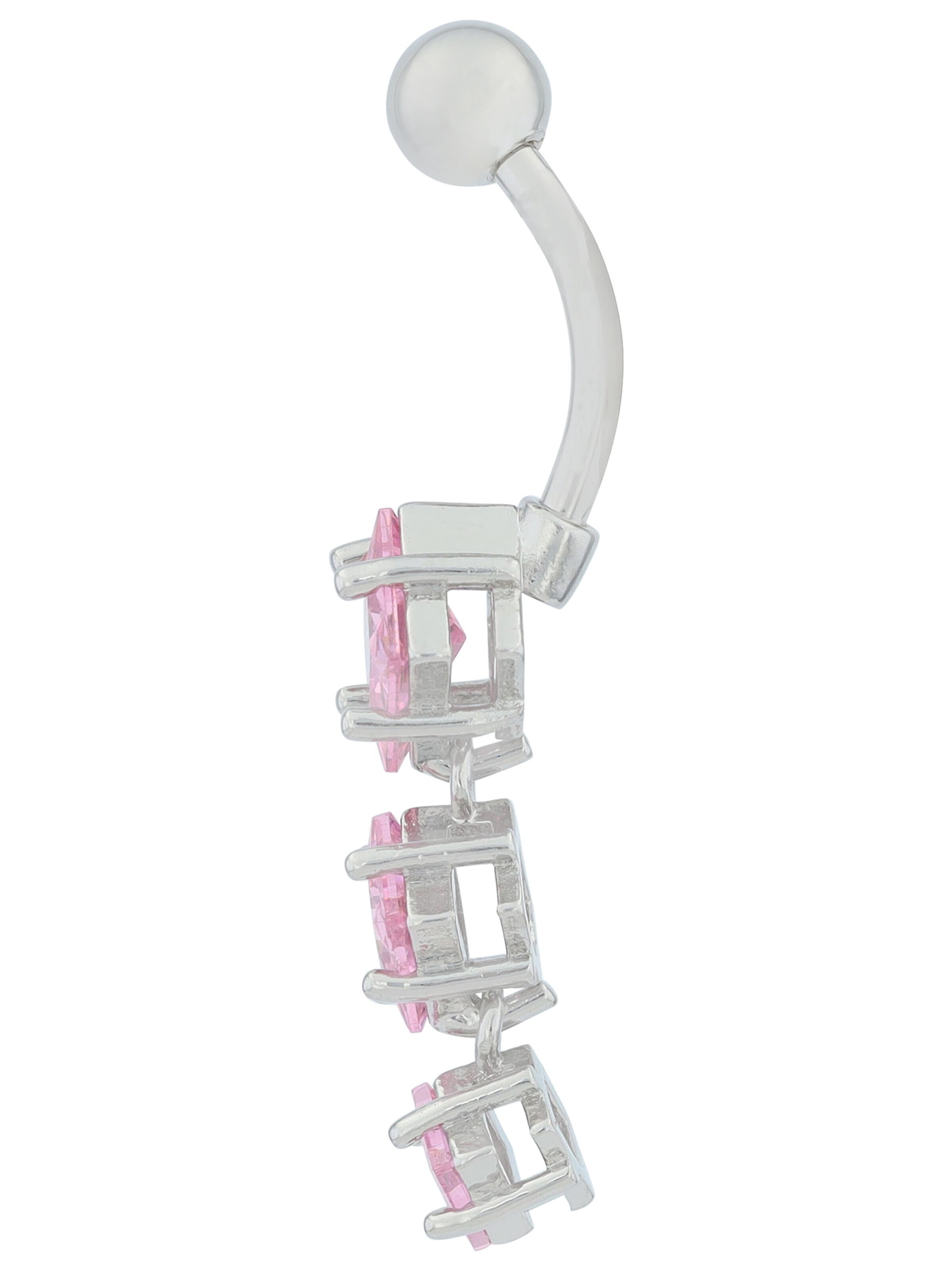 Akzent Piercingschmuck 'Zirkonia'‌‌‌ in Silber