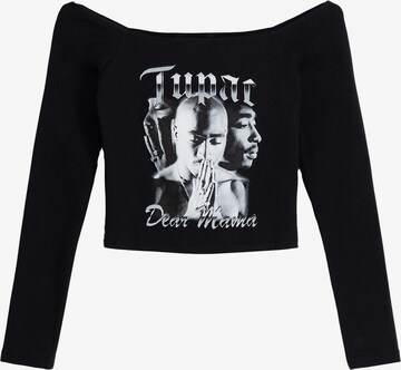 T-shirt Bershka en noir : devant