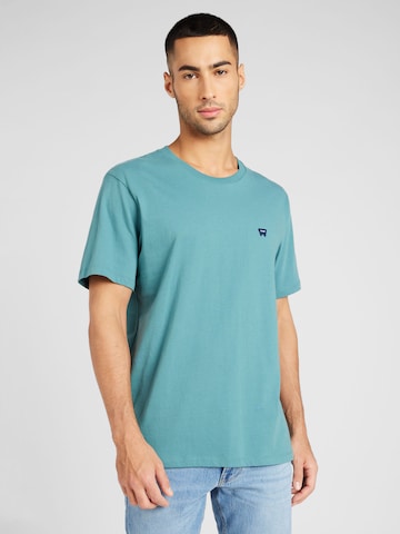 WRANGLER - Camiseta 'SIGN OFF' en azul: frente