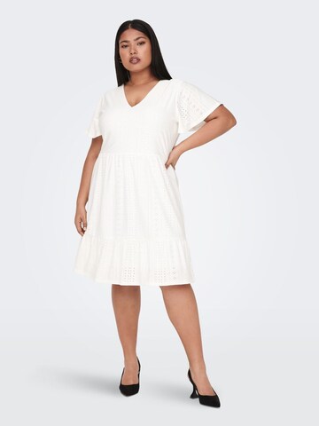 ONLY Carmakoma Cocktail Dress in White: front