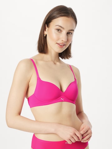 PUMA T-shirt Bra in Pink: front