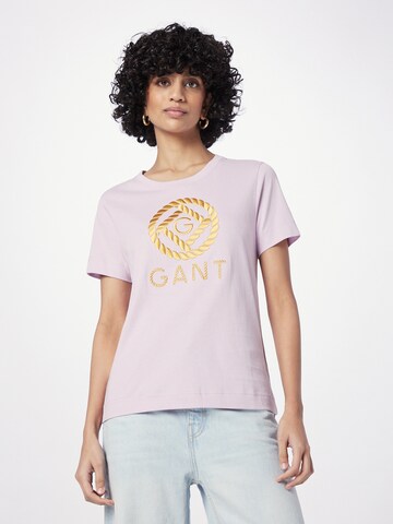 T-shirt GANT en violet : devant