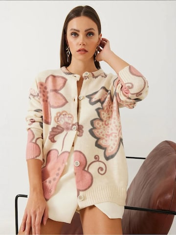 Bianco Lucci Strickjacke in Beige