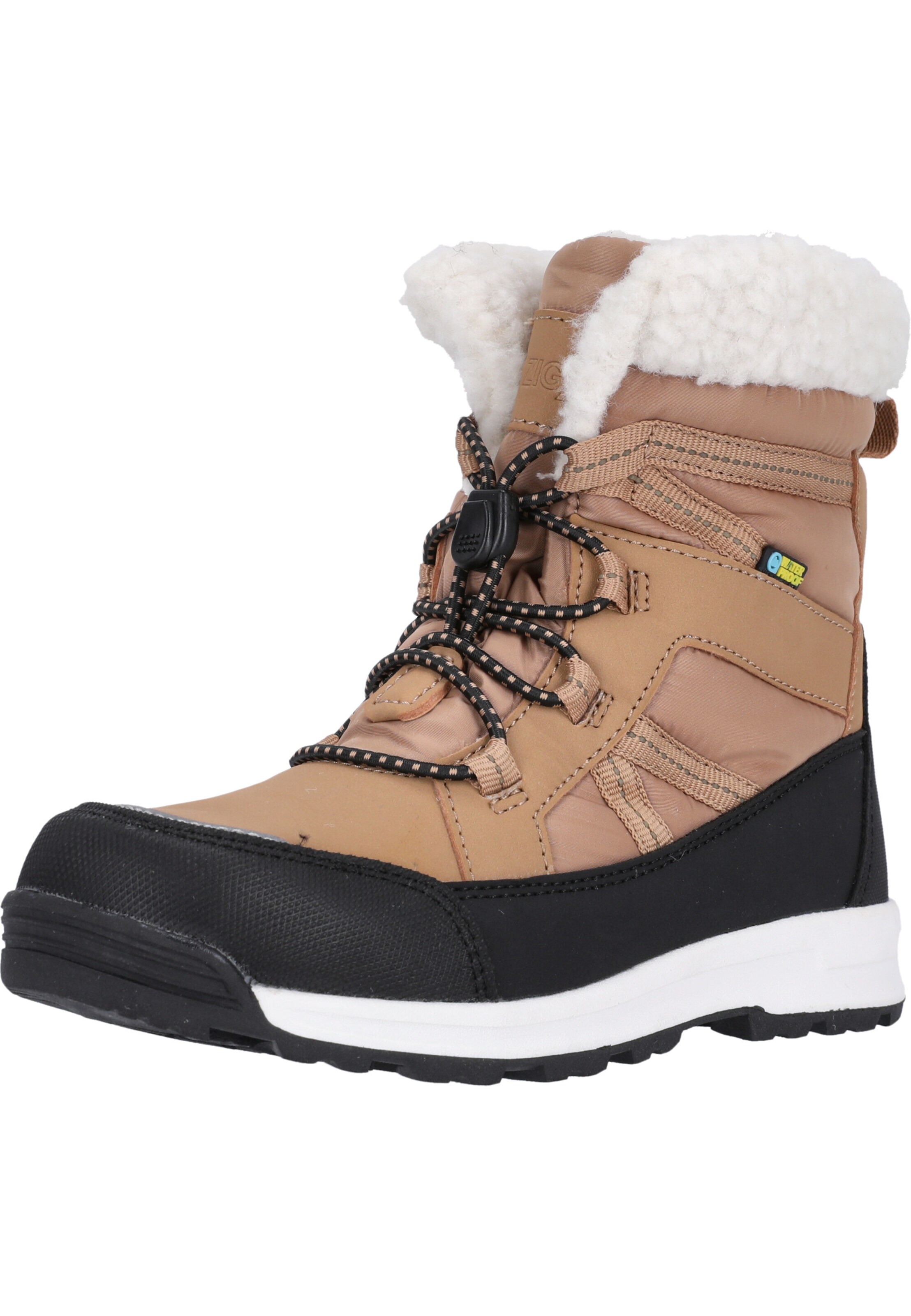 ZigZag Snowboots 'Wranden' in Beige: voorkant