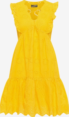 DreiMaster Vintage Summer Dress in Yellow: front