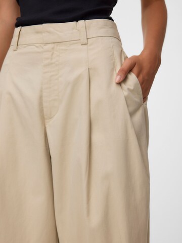 Wide leg Pantaloni con pieghe 'VMNova' di VERO MODA in beige