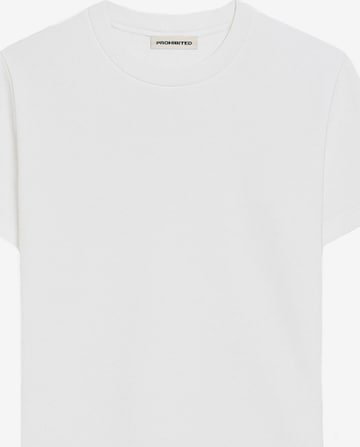 T-Shirt Prohibited en blanc : devant