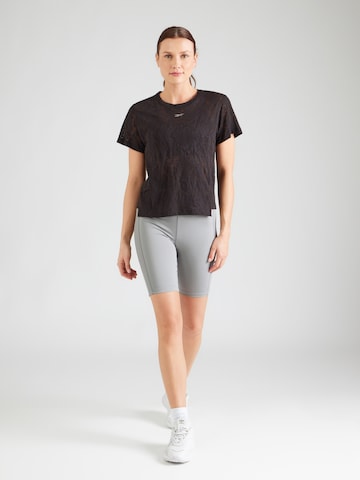 juoda Reebok Sportiniai marškinėliai