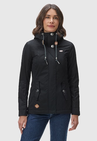 Ragwear Winter jacket 'Monade' in Black: front