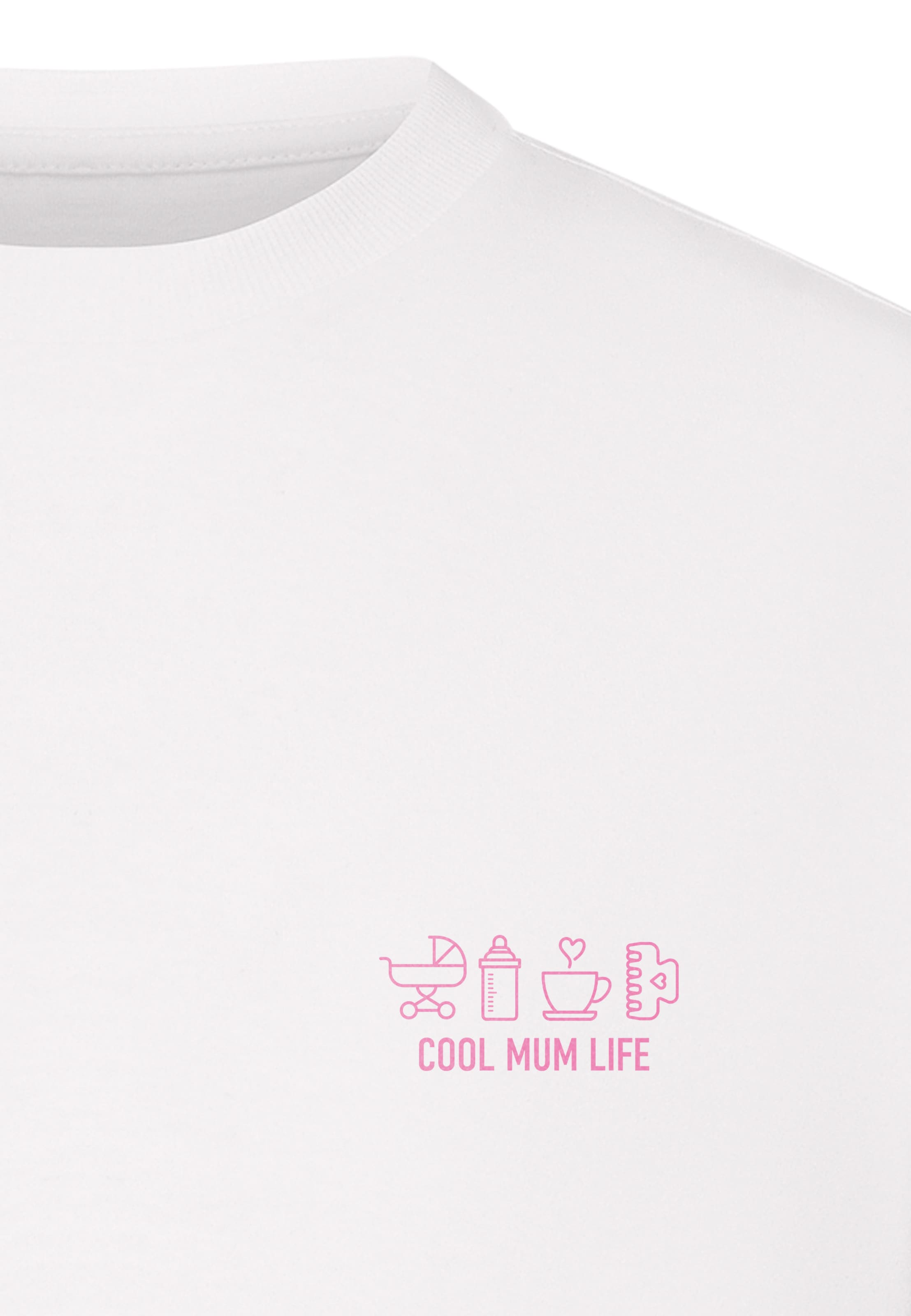 Maglietta 'Cool Mum Life' di Miss Tee in bianco