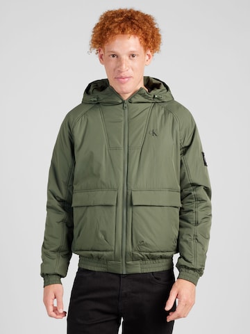 Calvin Klein Jeans Between-Season Jacket 'Harrington' in Green: front