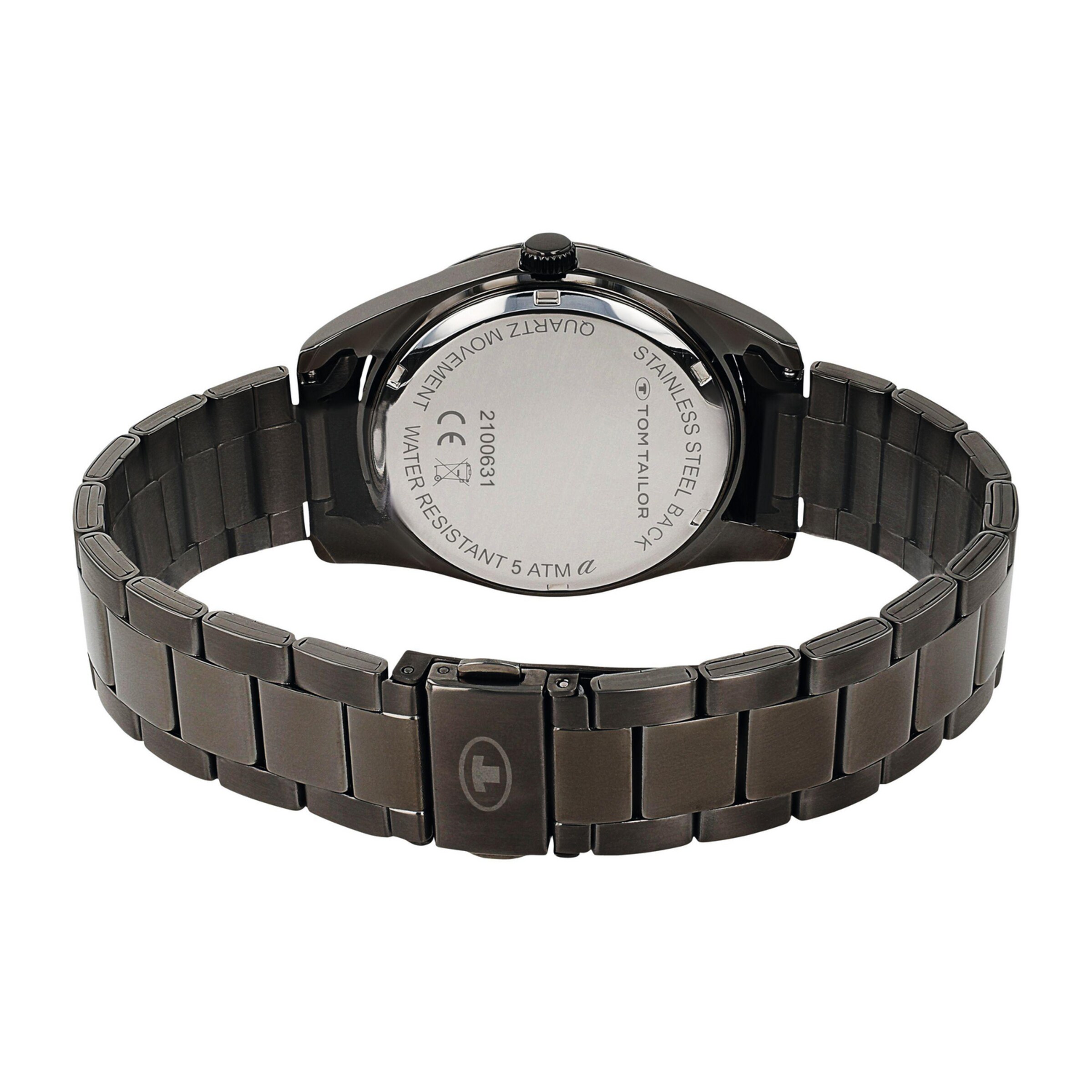 TOM TAILOR Analoguhr in Schwarz