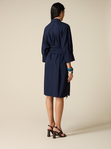 Abito camicia di oltre in blu