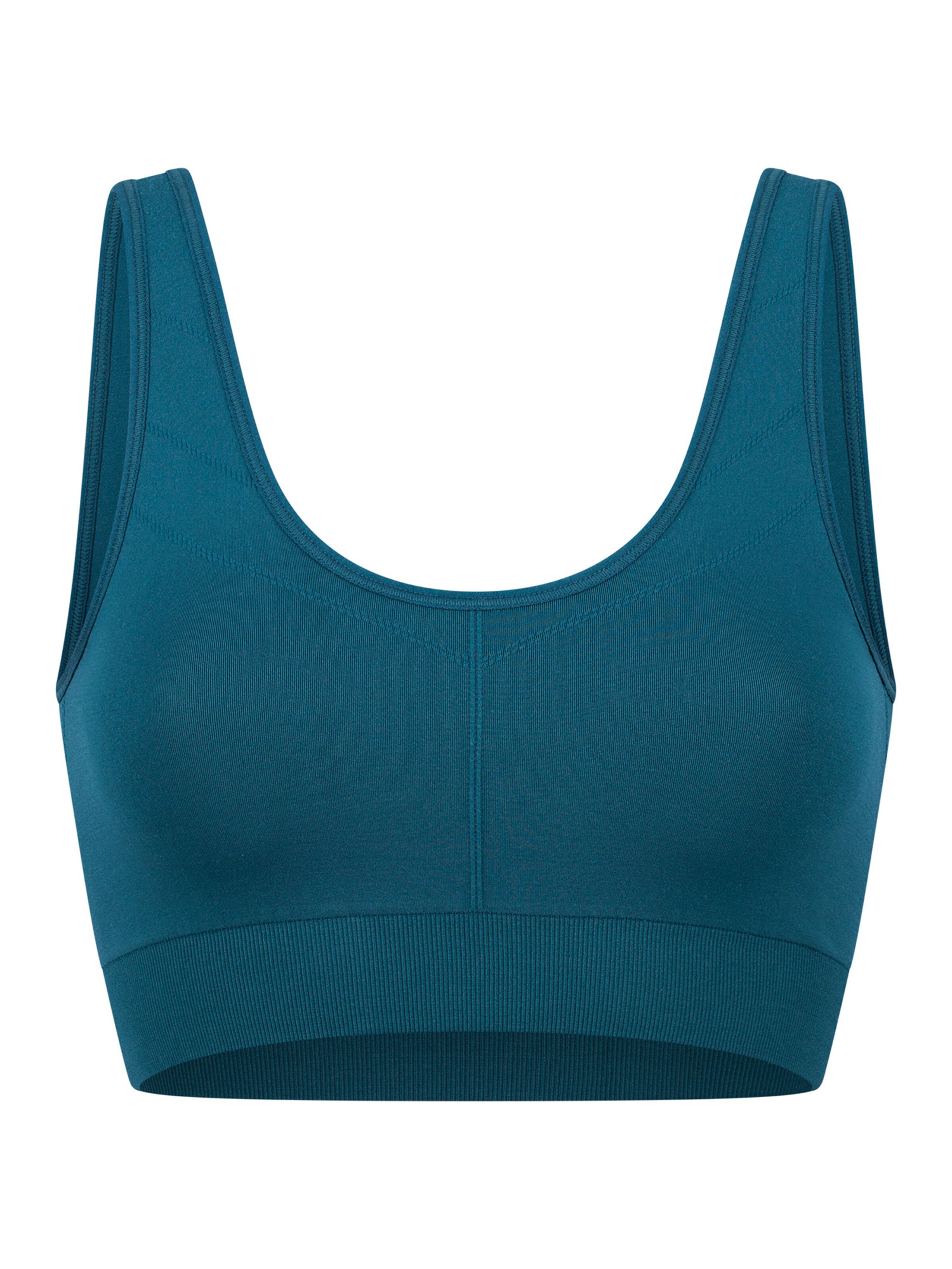 SCHIESSER Bustier BH ' Casual Seamless ' in Grün: Vorderseite