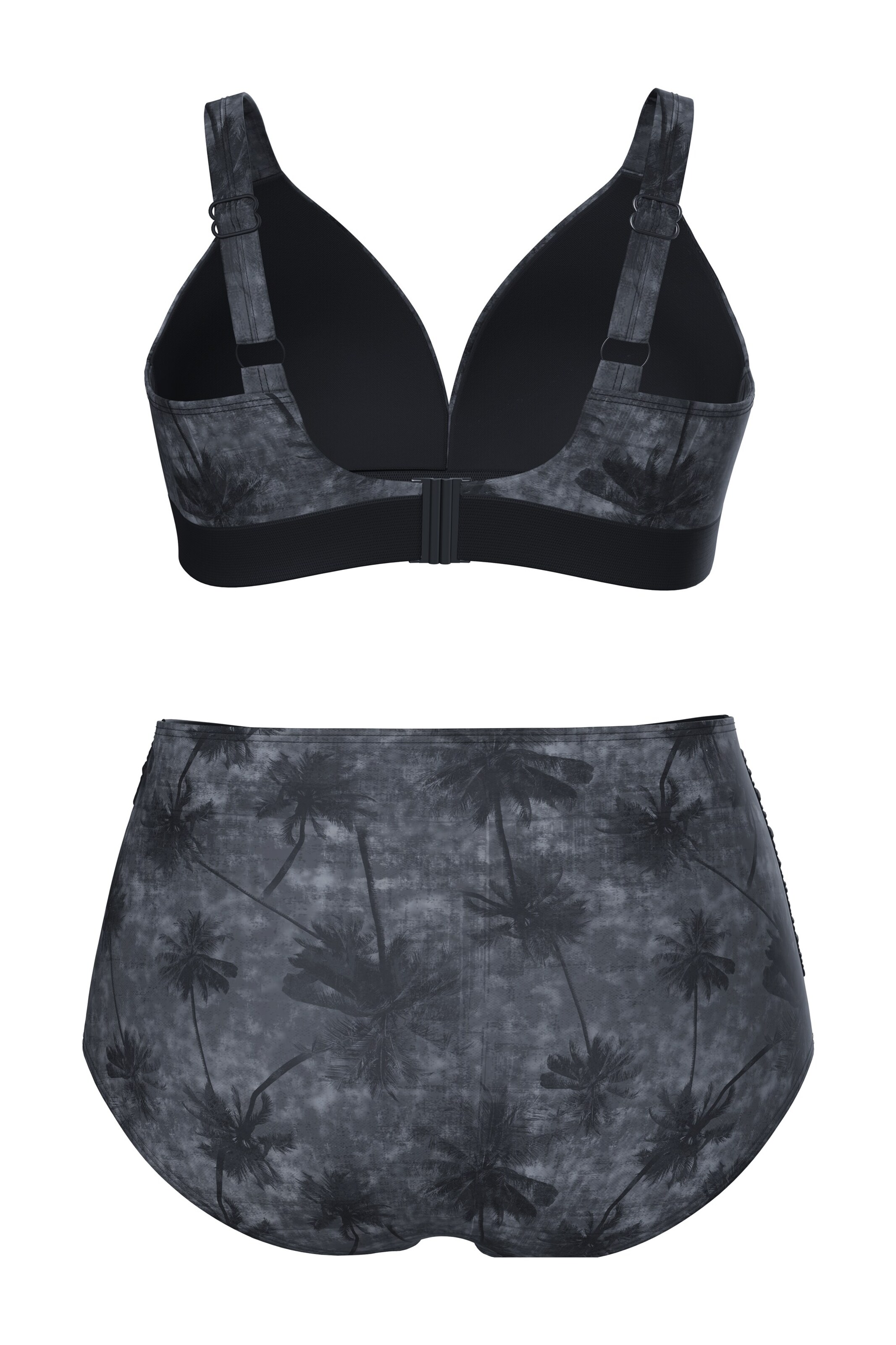 Ulla Popken Bralette Bikini in Grey