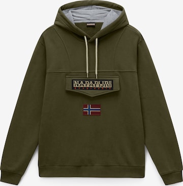 Felpa 'BURGEE WINT 4' di NAPAPIJRI in verde: frontale