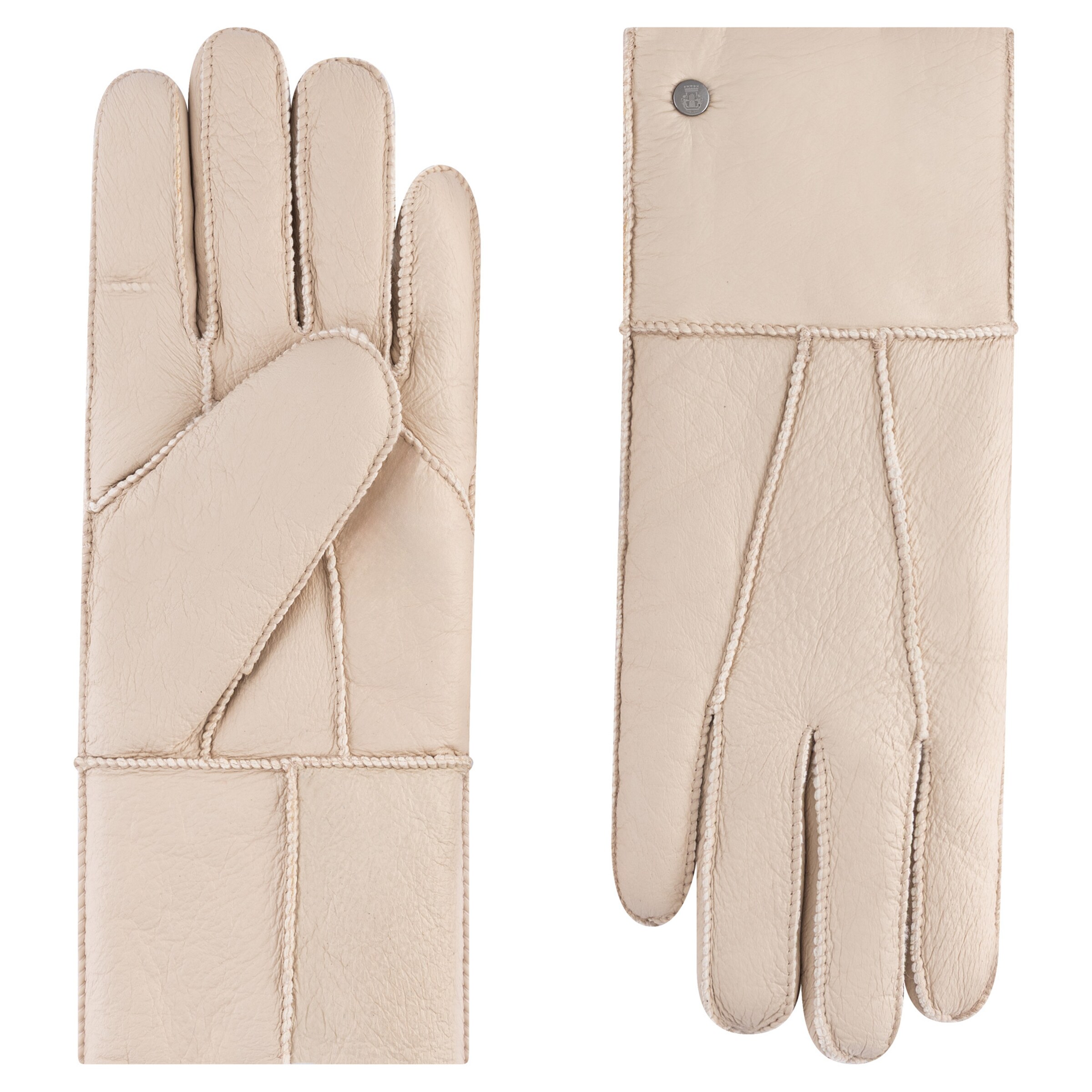 Roeckl Full finger gloves 'ELSFJORD' in Beige: front